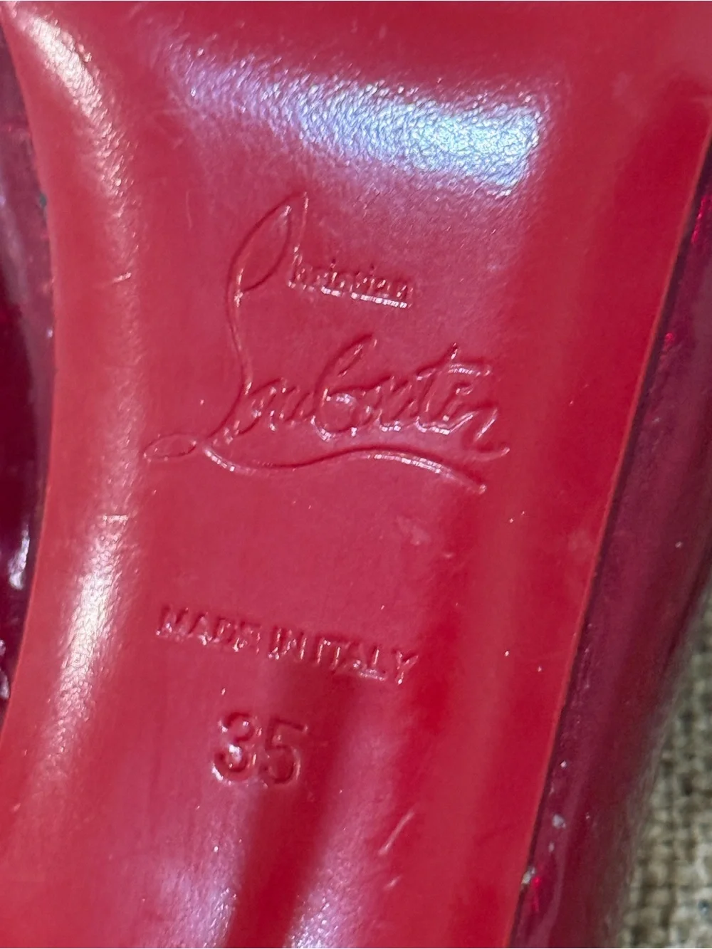 SOLD - Christian Louboutin Hot Chick Peep Toe Slingback Platform Heels – Size 35